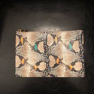 Madewell Pouch in Stamped Rainbow Snake